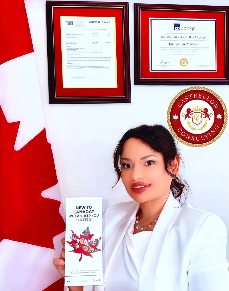 Woman holding brochure with certificates