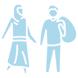 Illustration of a man and woman in traditional clothing.